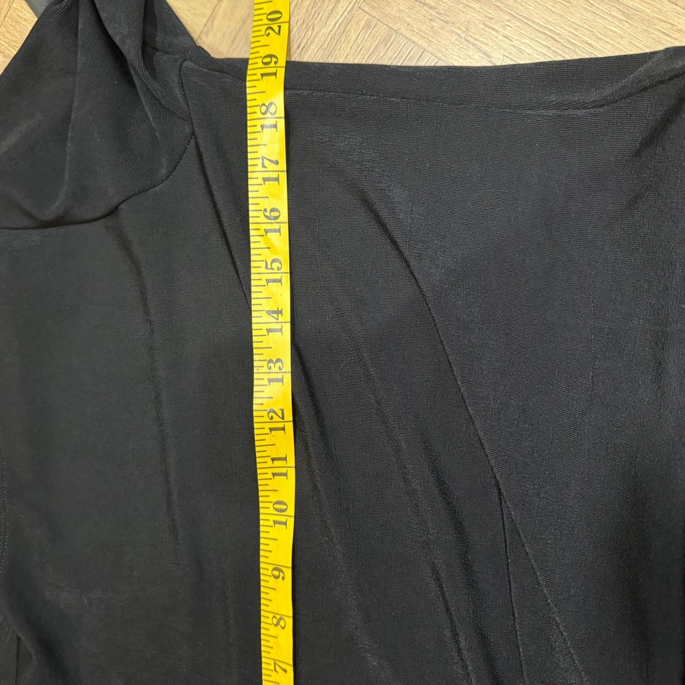 Chicos Travelers Classic Dress Black 3/4 Sleeve Midi 2 Size Large NEW - Picture 4 of 9